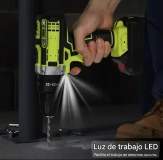 Taladro Atornillador Inalámbrico (2 Baterías)