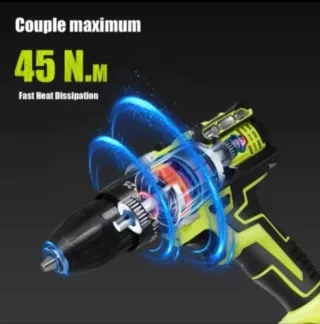 Taladro Atornillador Inalámbrico (2 Baterías)