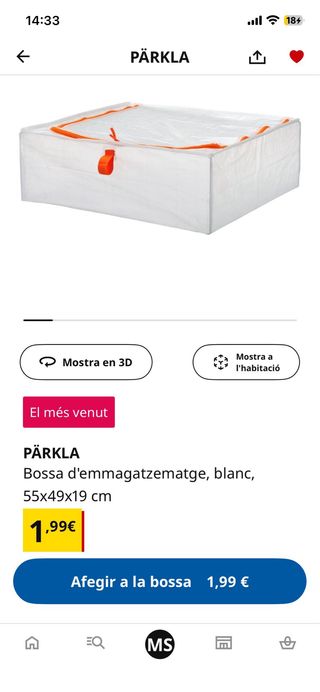 Edredon Nórdico IKEA 150x200 + Bolsa PARKLA