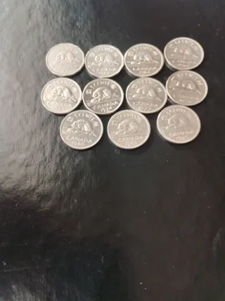 Monete da 5 centesimi Canada (11 pezzi)