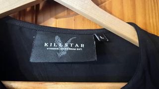 Camisa Killstar Negra con Cuello Peter Pan