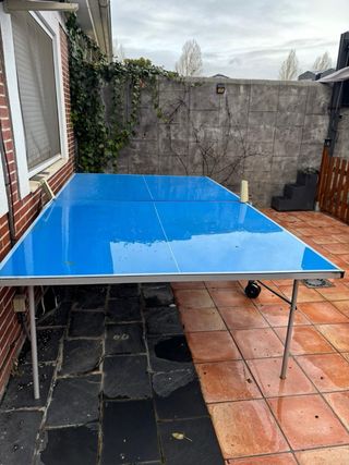 Mesa de ping pong azul