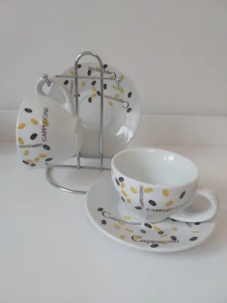 Juego 2 Tazas Café con Platillos