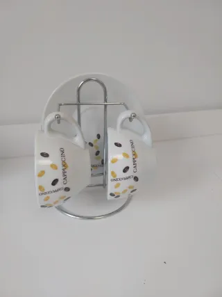 Juego 2 Tazas Café con Platillos