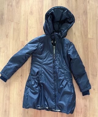 Abrigo premamá y porteo azul marino