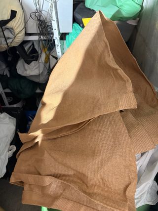 Lona de yute/arpillera con anillas