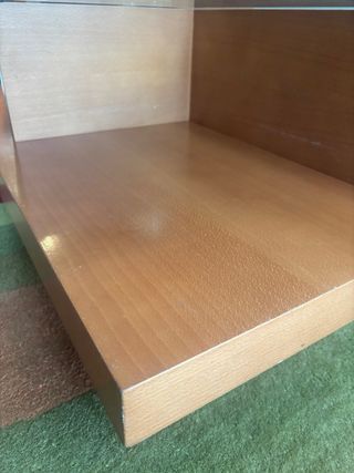 Mesa de centro cristal y madera