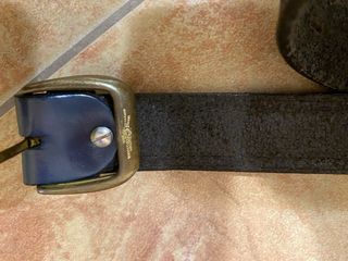 Cintura vintage vera pelle blu