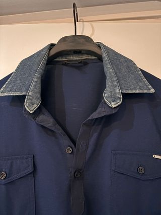 Polo Antony Morato Azul Marino Cuello Vaquero