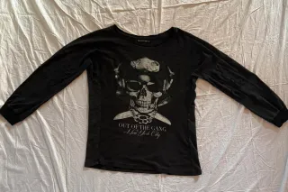 Maglia Alcott XL Nera con Stampa Teschio, cotone