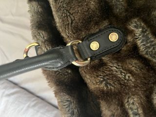 Borsa Moschino pelliccia marrone