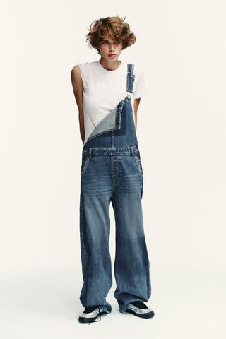 Peto vaquero Zara largo azul Talla XS