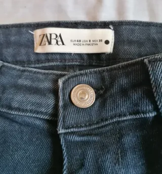 Pantalón vaquero pitillo Zara azul