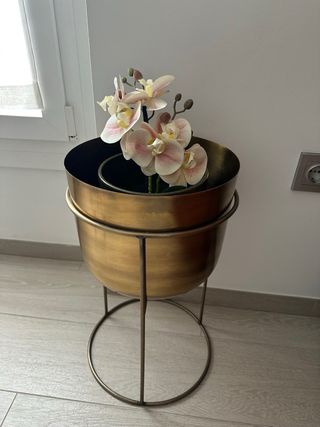 Macetero Cubitero Zara Home Dorado