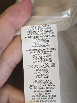 Chaqueta Piel Vintage Beige