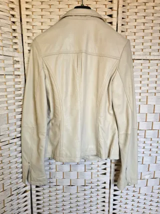 Chaqueta Piel Vintage Beige