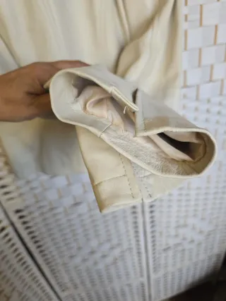 Chaqueta Piel Vintage Beige