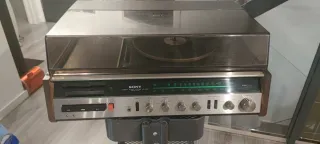 Sony Tocadiscos Radio Cassette Madera