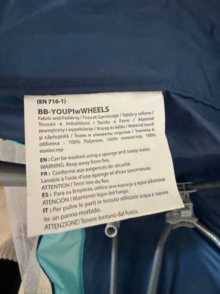 Cuna de viaje plegable