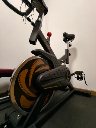 Pack gimnasio. Bicicleta spinning y pesas.