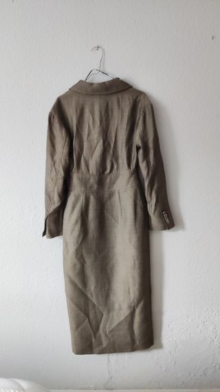 Vestido cruzado gris topo talla XS