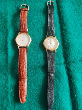 Relojes Viceroy, caja dorada, correa de cuero