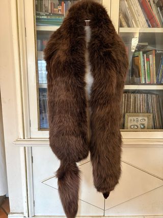 Stola/ collo in pelliccia marrone