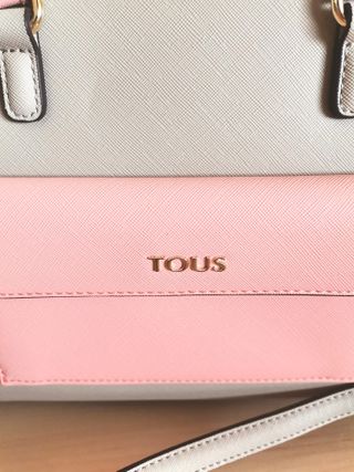 Bolso Tous Rosa y Beige