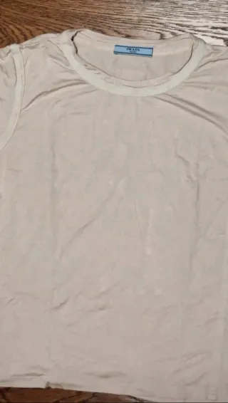 T-shirt Prada beige donna