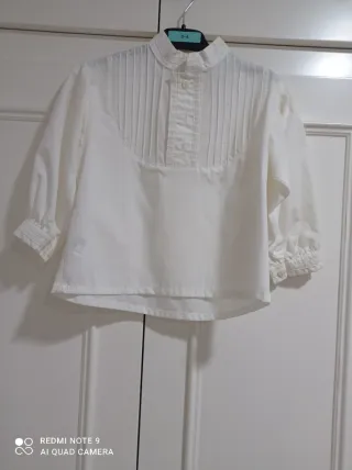 Camisa Fallera en blanco roto