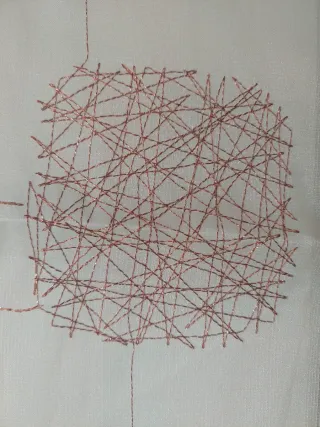 Tenda a vetro panna lurex rame