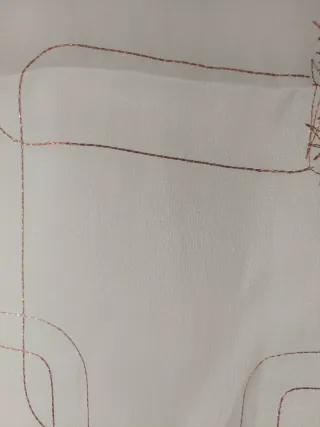 Tenda a vetro panna lurex rame