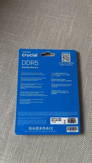 Crucial DDR5 64GB (2x32GB) 5600 CL46 Kit