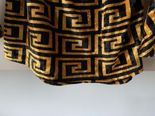 Top velluto geometrico oro nero tg M