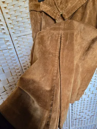 Falda Ante Vintage Marrón