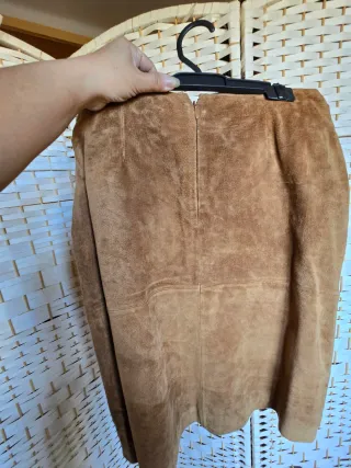 Falda Ante Vintage Marrón