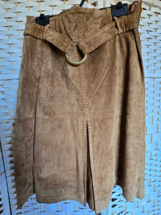 Falda Ante Vintage Marrón