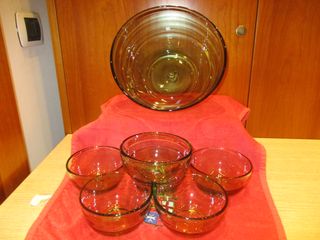 Set 7 Ciotole Vetro Verde