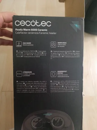 Calefactor eléctrico portátil