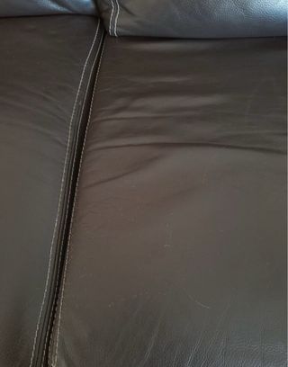 Sofá de piel marrón 4 plazas