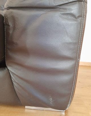 Sofá de piel marrón 4 plazas