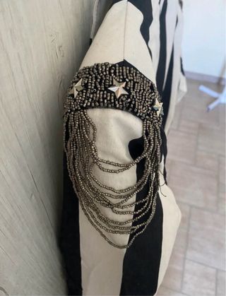 Giacca con spalline righe