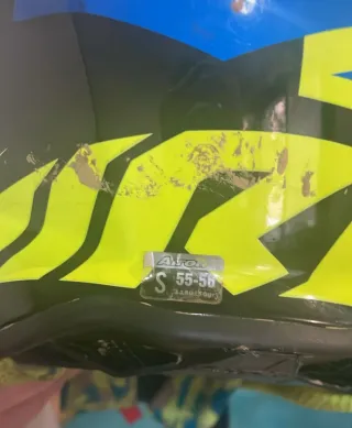 Casco Moto Cross Airoh Azul y Amarillo talla s