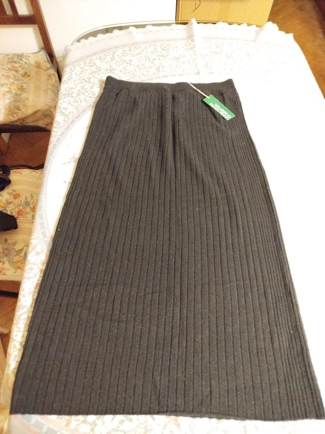 Falda United Colors of Benetton Negra