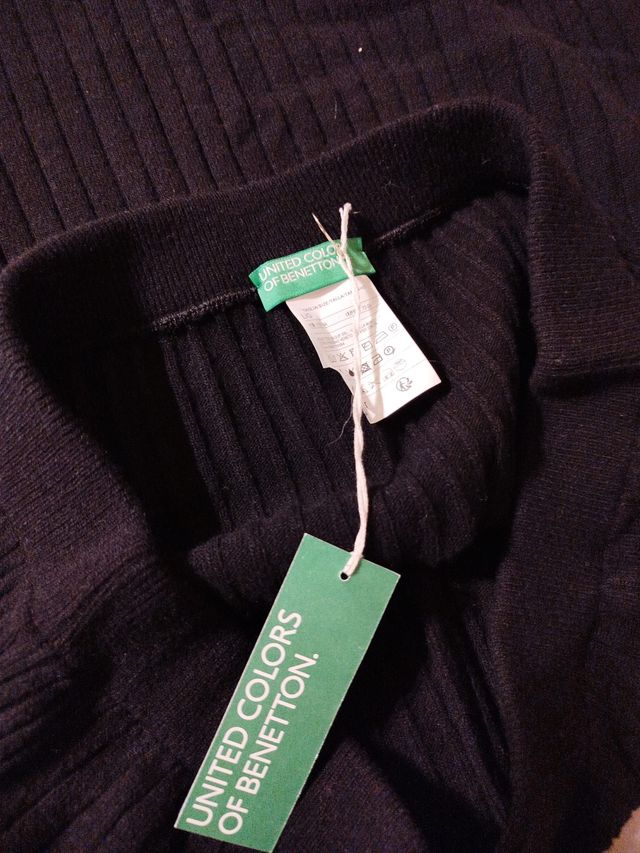 Falda United Colors of Benetton Negra