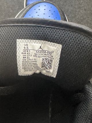 Nike Jordan 1 Low 43 Punta Nero Blu