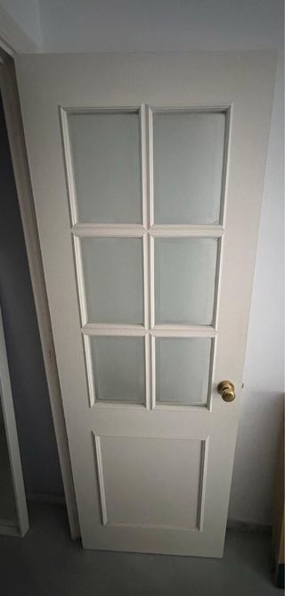 7 Puertas Blancas de Paso con Cristal y sin