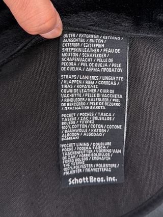 Bomber Schott NYC Piel Oveja Mujer Talla S o XS