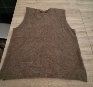 Chaleco de punto mujer marrón