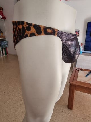 Bañador hombre negro brillante